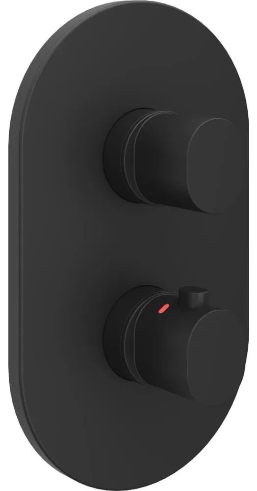 Ravak X070469 - Termostatická sprchová batéria pre podomietkovú inštaláciu CHROME čierna