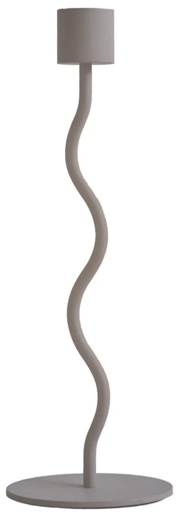 COOEE Design Kovový svietnik Curved Taupe 26 cm