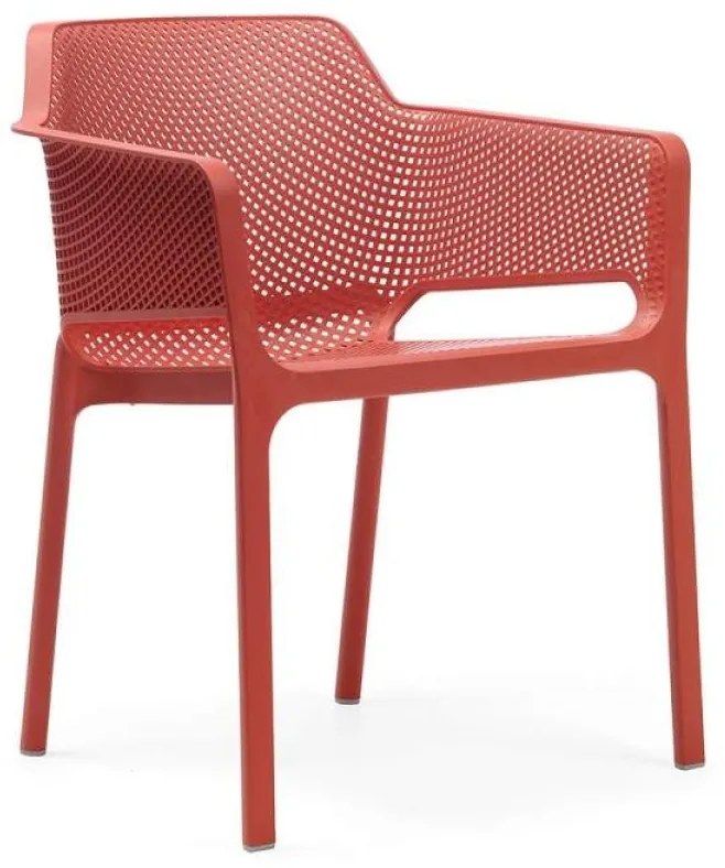 NET záhradná stolička s podrúčkami corallo