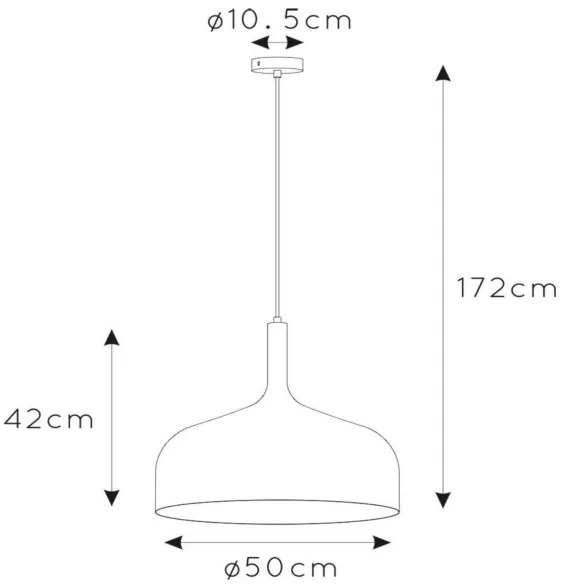Lucide 30483/50/44 - Luster na lanku ROZALLA 1xE27/60W/230V oranžová