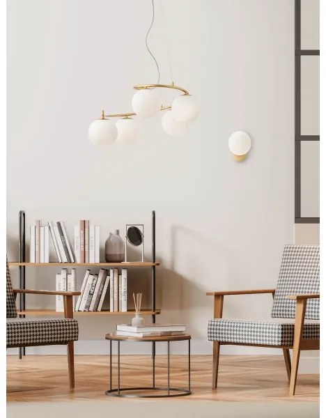 Redo 01-2713 - Nástenné svietidlo VOLLEY 1xE14/28W/230V zlatá