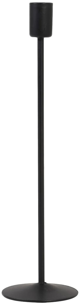 Kovový svietnik BORGO, matt black,  Ø8xV30 cm