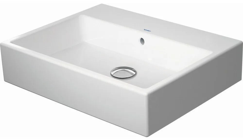 DURAVIT Vero Air umývadlo do nábytku bez otvoru, s prepadom, spodná strana brúsená, 600 x 470 mm, biela, s povrchom WonderGliss, 23506000281