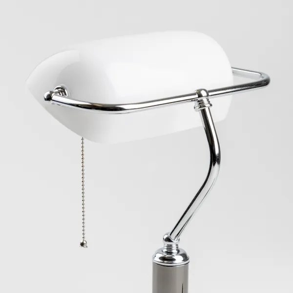 Brilagi - Stolová lampa BANK OFFICE 1xE27/60W/230V čierna/strieborná/biela