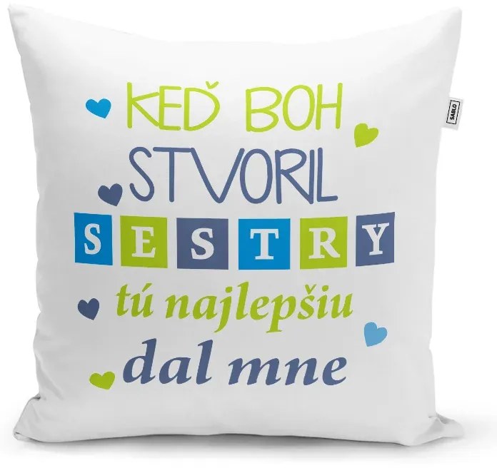 Sablio Vankúš Keď Boh stvoril sestry: 40x40 cm