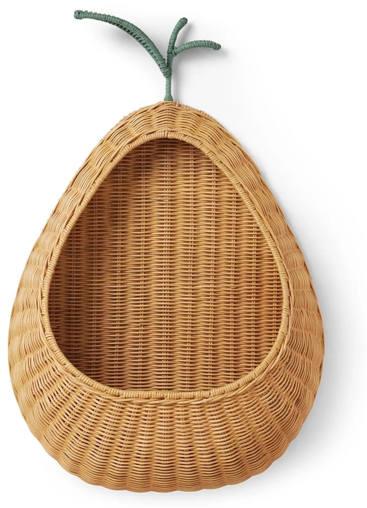 Ferm Living Nástenný úložný kôš Pear Braided Natural
