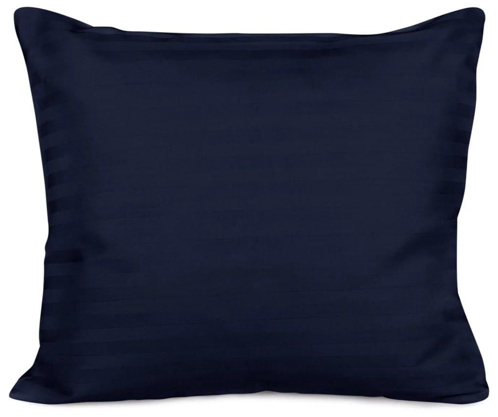 SATÉNOVÁ OBLIEČKA NA VANKÚŠ CIZGILI NAVY BLUE 70X80 CM EXCLUSIVE TMAVOMODRÁ