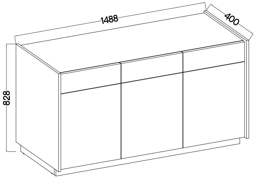 Komoda Kabal (béžová + orech tmavý). Vlastná spoľahlivá doprava až k Vám domov. 1097577