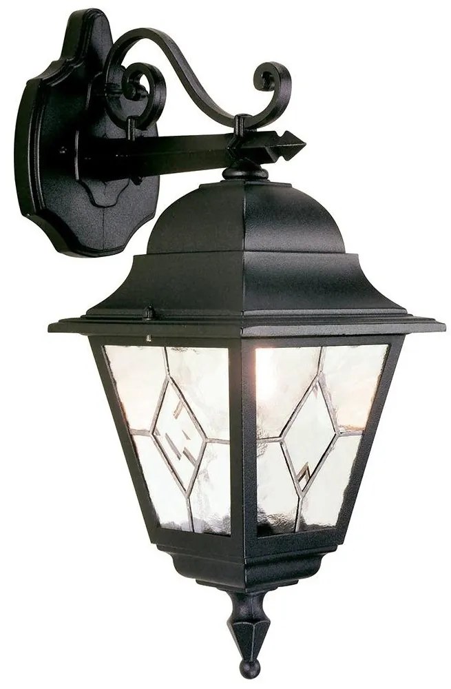 Elstead NR2-BLK - Vonkajšie nástenné svietidlo NORFOLK 1xE27/100W/230V IP43