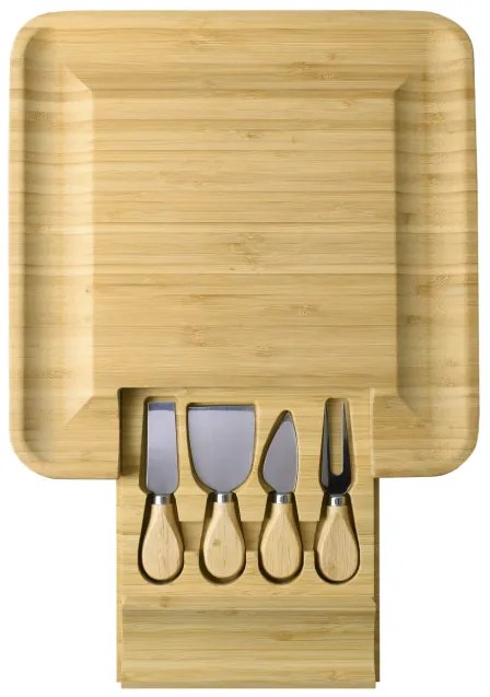 Servírovacia doska ESTERA s príborom, bambusová