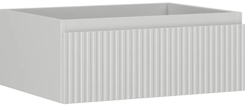 Mexen Rivel, kúpeľňová skrinka 60 cm, 1 zásuvka, drážkovaná, sivá matná, 91A20-06023-1-BF62