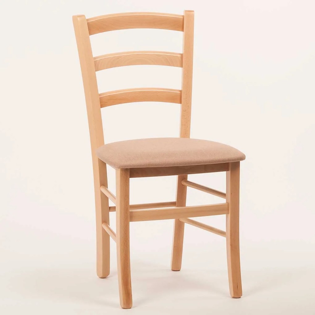 Stima stolička PAYSANE s čalúneným sedákom Vyberte odtieň ->: Tmavo hnedá, Vyberte látku ->: LUX Terracotta 10