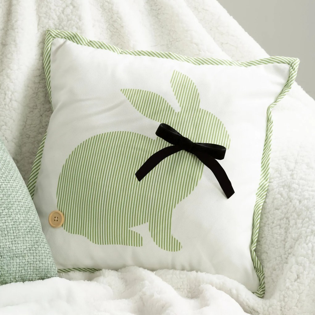 VEĽKONOČNÁ DEKORAČNÁ OBLIEČKA NA VANKÚŠ BOWY 45X45 CM VZOROVANÁ