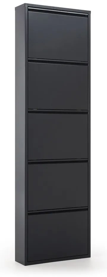 Antracitovosivý kovový výklopný botník Rox - Kave Home