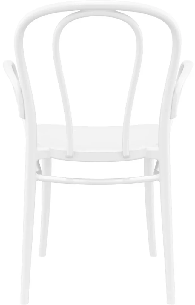 VICTOR XL záhradná stolička s podrúčkami white
