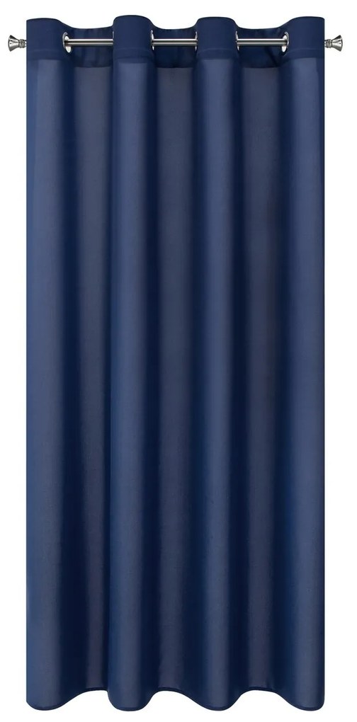 KRÁTKY ZÁVES NA KRÚŽKOCH RITA 140X175 CM TMAVOMODRÁ