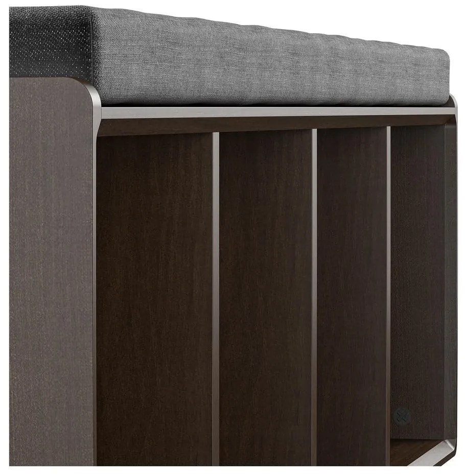 Hnedá skrinka na topánky s lavicou Novogratz Brittany