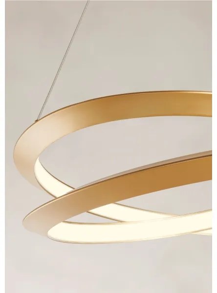 Redo 01-3377 - LED stmievateľný luster na lanku STORM LED/60W/230V zlatý