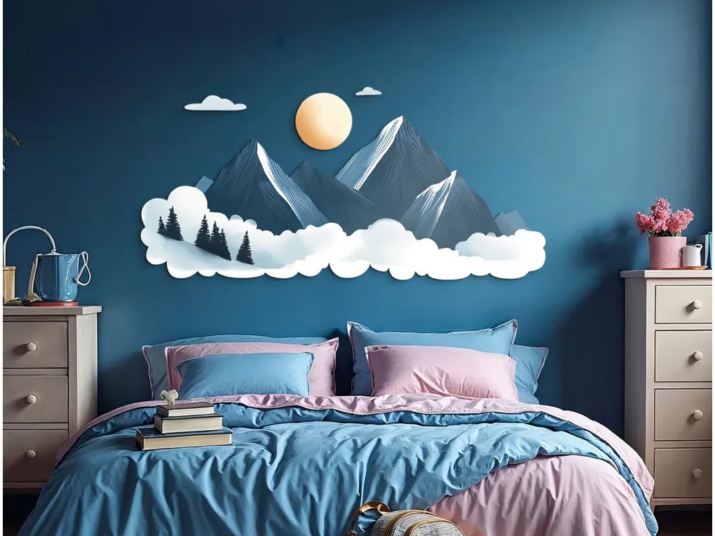 drevko | Nástenná dekorácia Slnečné hory 48 x 100 cm