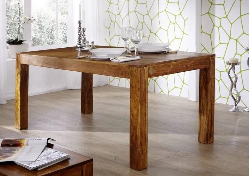 Bighome - MUMBAJ Jedálenský stôl 120x90 cm, akácia