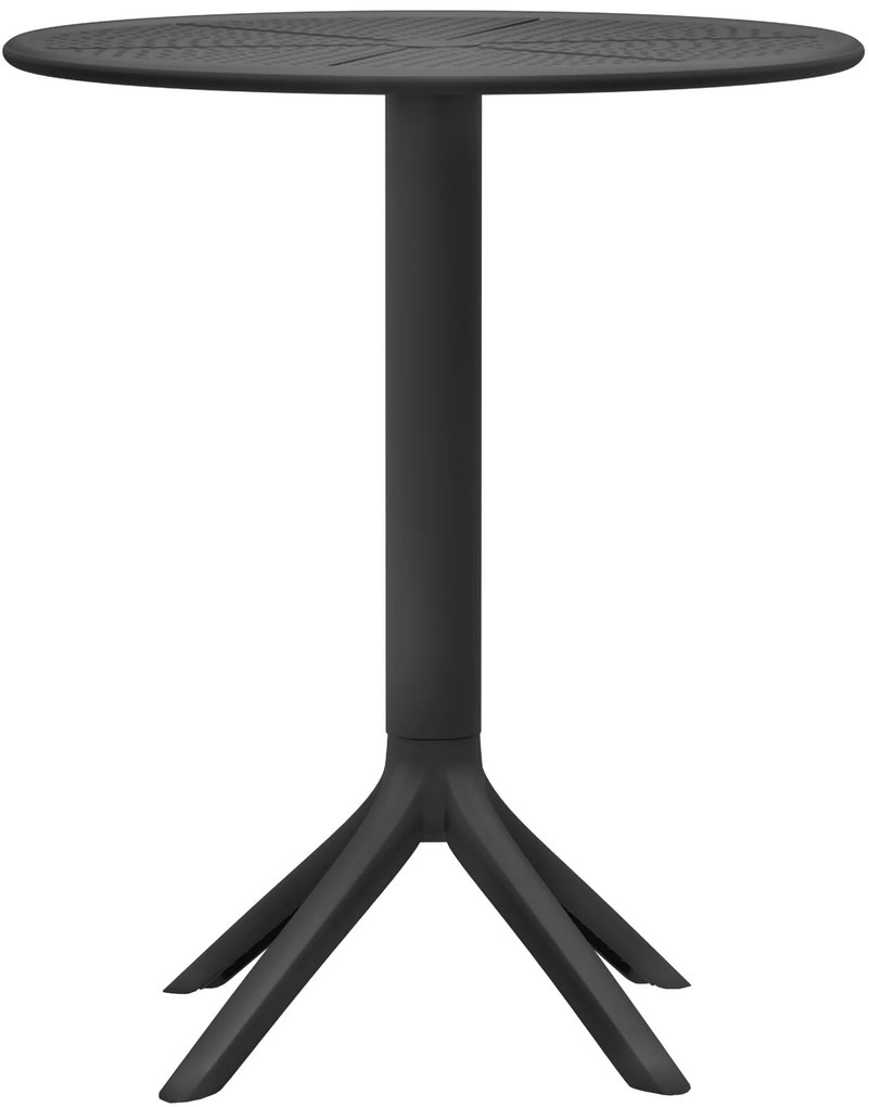 Okrúhly stôl Lacota 60 cm - čierna