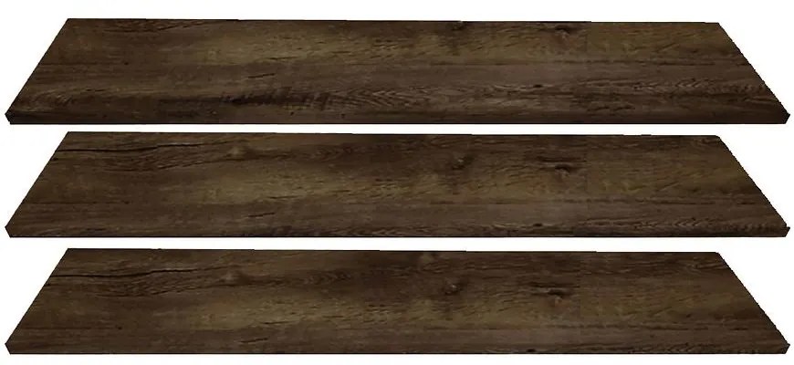 Police 3 ks skriňa Top 150 tmavý jaseň