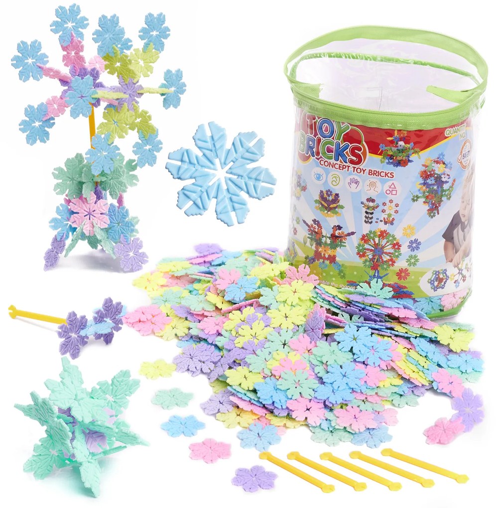Konštrukčná kreatívna sada 700 kusov SNOWFLAKE