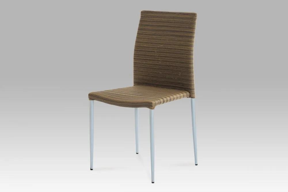 Židle alu / umělý ratan, stohovatelná SOF039 Autronic