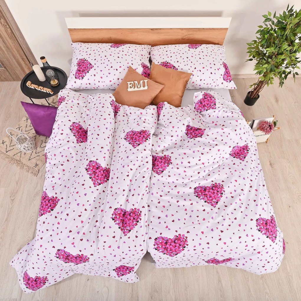 Obliečky Romance fialové EMI: Vankúš 40x40