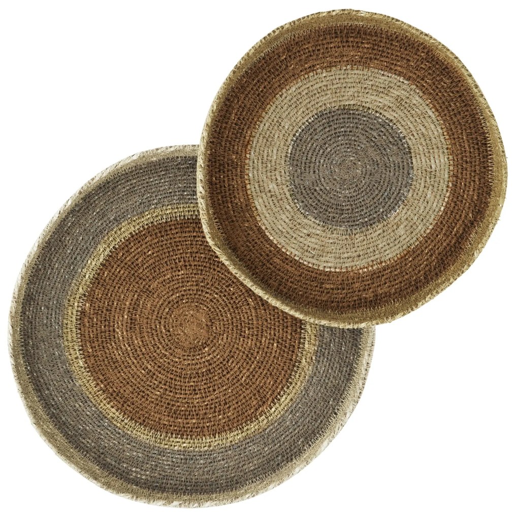 MADAM STOLTZ Okrúhly košík Seagrass Väčší