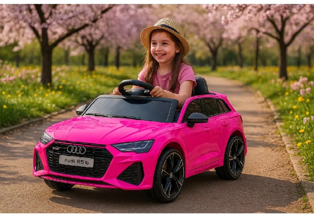 Elektrické autíčko Audi RS 6 ružové
