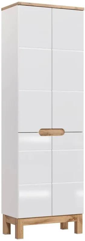 Kúpeľňová skrinka CMD BALI WHITE 805 biela/biely vysoký lesk