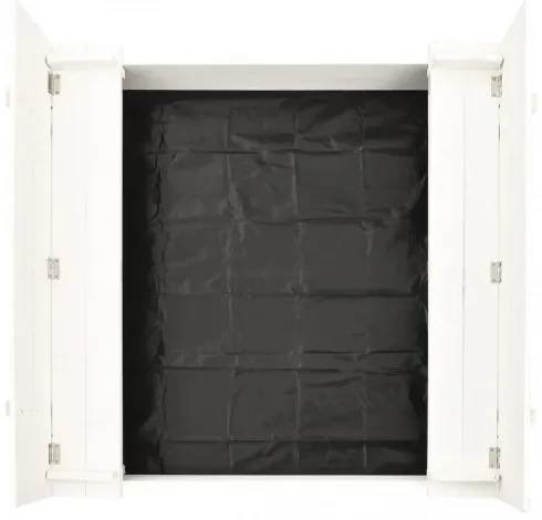 vidaXL Pieskovisko jedľové drevo biele 95x90x15 cm-