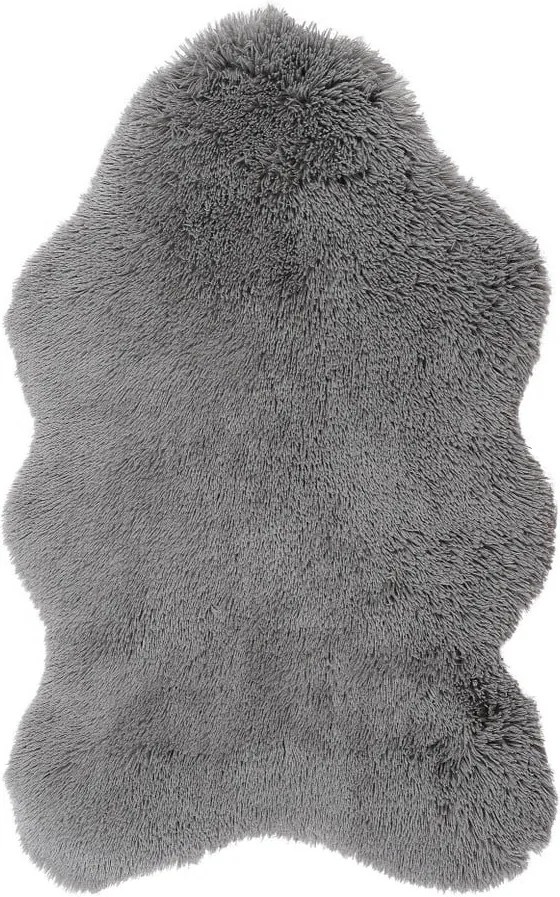 Sivý kožušinový koberec Ranto Soft Bear, 70 × 105 cm
