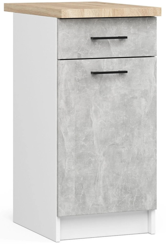 Kuchynská zostava 180 cm Ozara B (betón). Akcia -20%. Vlastná spoľahlivá doprava až k Vám domov. 1128866