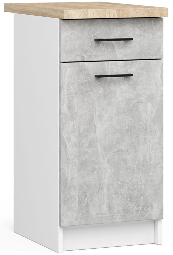 Kuchynská zostava 180 cm Ozara B (betón). Akcia -21%. Vlastná spoľahlivá doprava až k Vám domov. 1128866