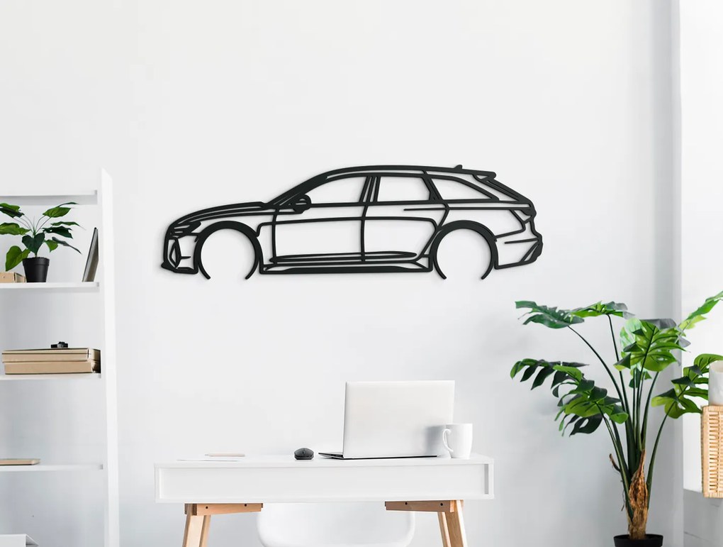 drevko Obraz na stenu Audi RS6 Rozmer obrazu: 25,5 x 86 cm, Farba dekorácie: Čierna