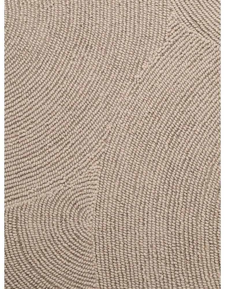 Béžový ručne tkaný vlnený okrúhly koberec ø 120 cm Eleni Light Beige – Hanse Home