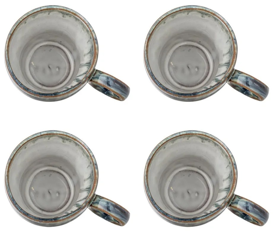 Modré šálky v súprave 4 ks z kameniny 300 ml Nigel – Bloomingville