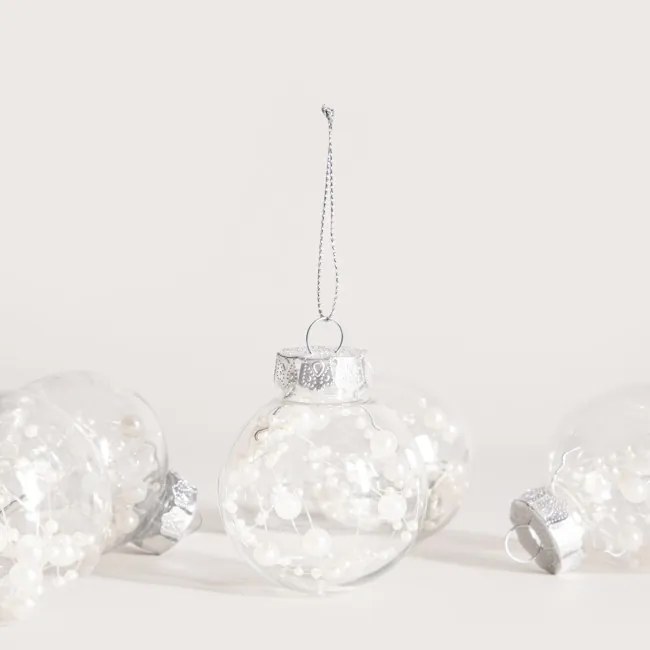 Závesná vianočná dekorácia PERPLO s perlami 754982 (6 ks)