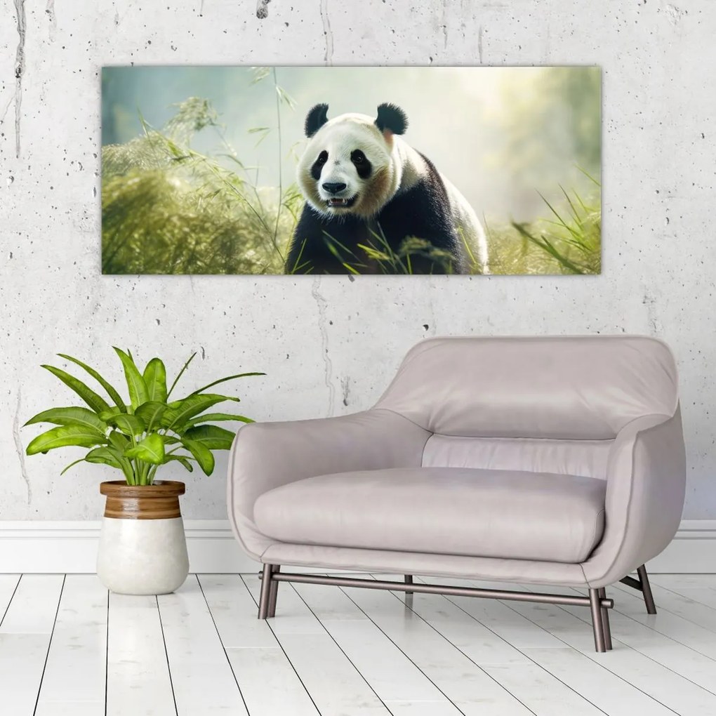 Obraz - Panda (120x50 cm)