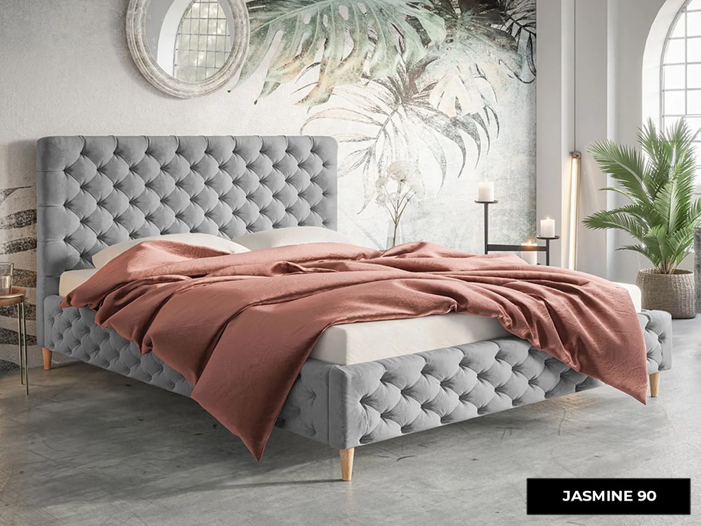 PROXIMA.store - Luxusná čalúnená posteľ EMMY ROZMER: 120 x 200 cm, FARBA NÔH: biela