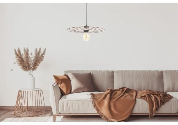 Luster na lanku FALCO 1xE27/60W/230V pr. 40 cm béžová