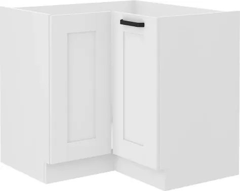 Dolná rohová kuchynská skrinka Luna, 90/90 cm, biela%
