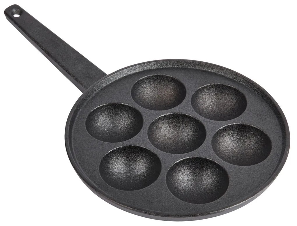 Kitchen Craft Liatinová panvica na prípravu dánskeho dezertu Æbleskiver