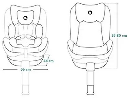 Lionelo - Autosedačka s bázou, otočná BRAAM AIR i-Size 40-150 cm Black Carbon