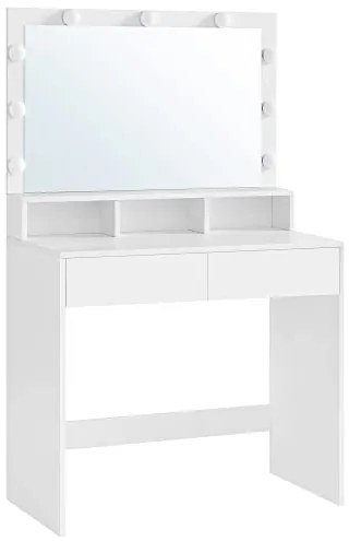 Toaletný stolík LUNARIA s LED osvetlením biely