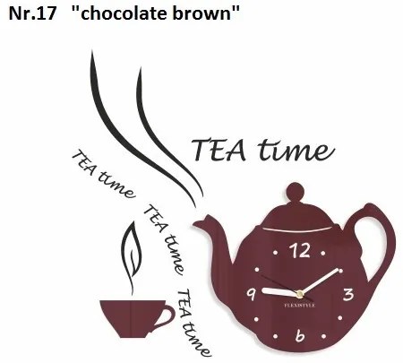 Dekoračné kuchynské hodiny Tea Time sivá