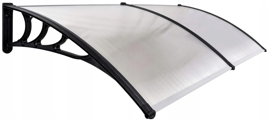 Plastová strieška MAKO DUO 100x200cm - čierna