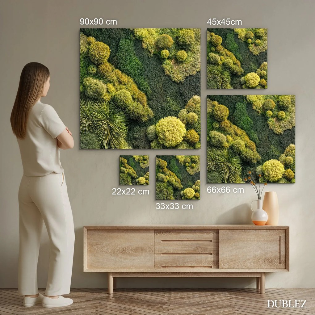 DUBLEZ | Machový obraz - Zelená oáza (imitácia)